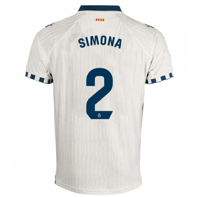 Danxen Kvinnor Estefanía Botero Granda #2 Vit Blå Bortatröja Matchtröjor 2025/26 Tröjor T-Tröja