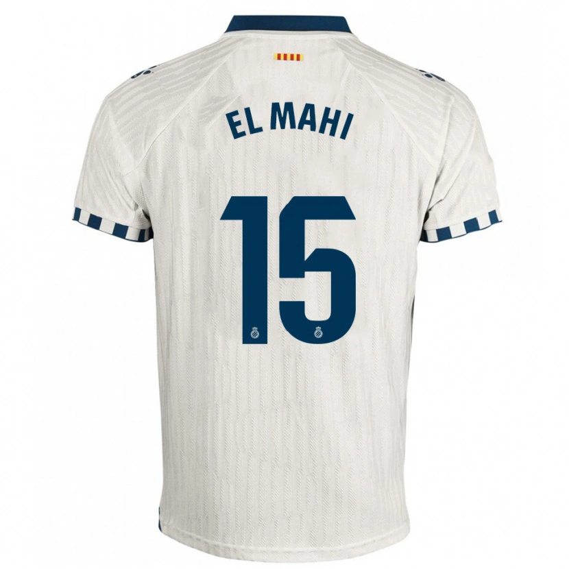 Danxen Kvinnor Mohamed El Mahi #15 Vit Blå Bortatröja Matchtröjor 2025/26 Tröjor T-Tröja