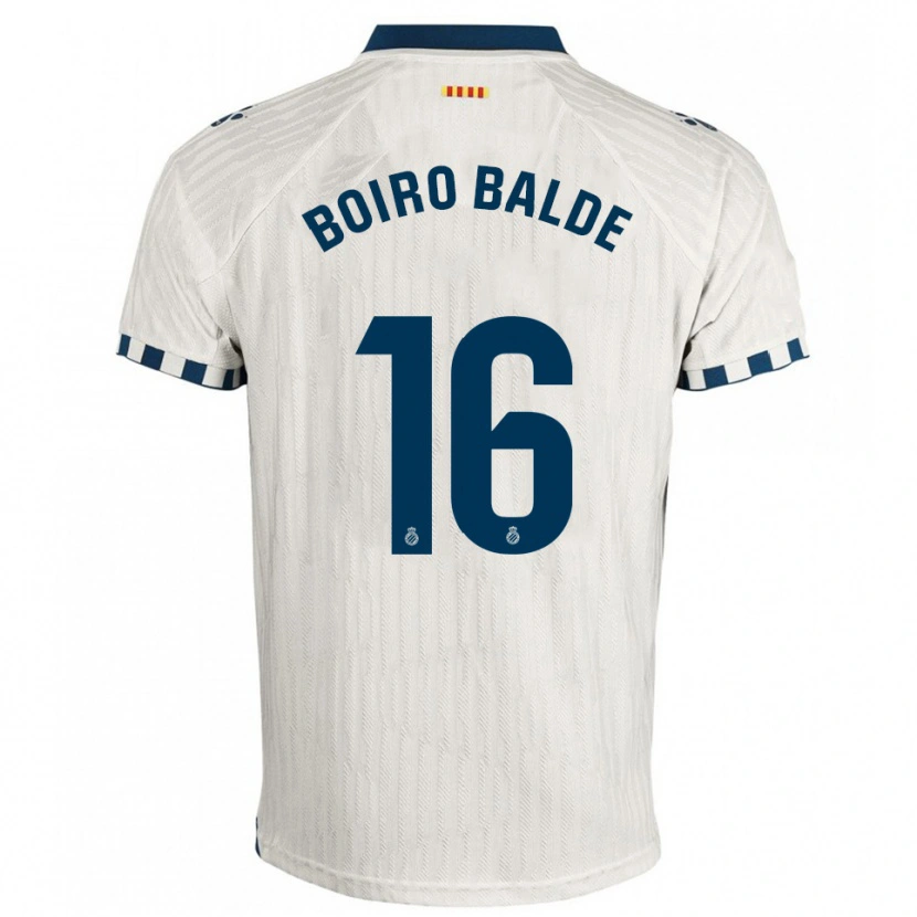 Danxen Kvinnor Issa Boiro Balde #16 Vit Blå Bortatröja Matchtröjor 2025/26 Tröjor T-Tröja