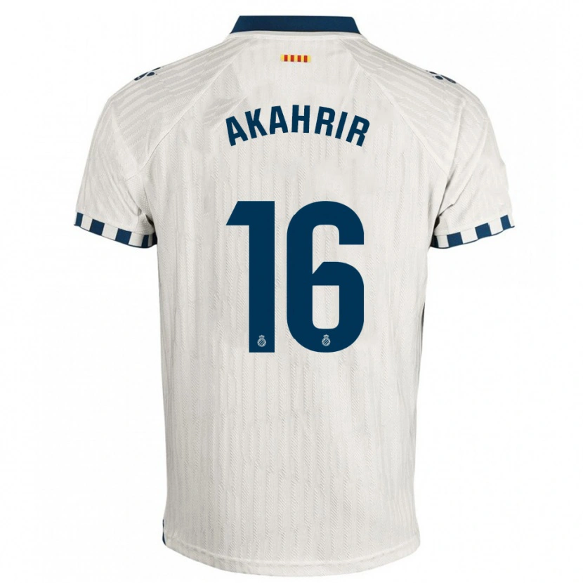 Danxen Kvinnor Mohamed Akahrir #16 Vit Blå Bortatröja Matchtröjor 2025/26 Tröjor T-Tröja