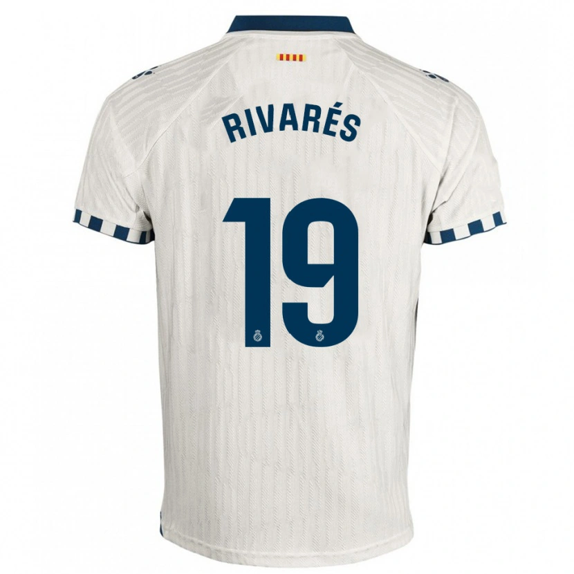 Danxen Kvinnor Sergio Rivarés #19 Vit Blå Bortatröja Matchtröjor 2025/26 Tröjor T-Tröja
