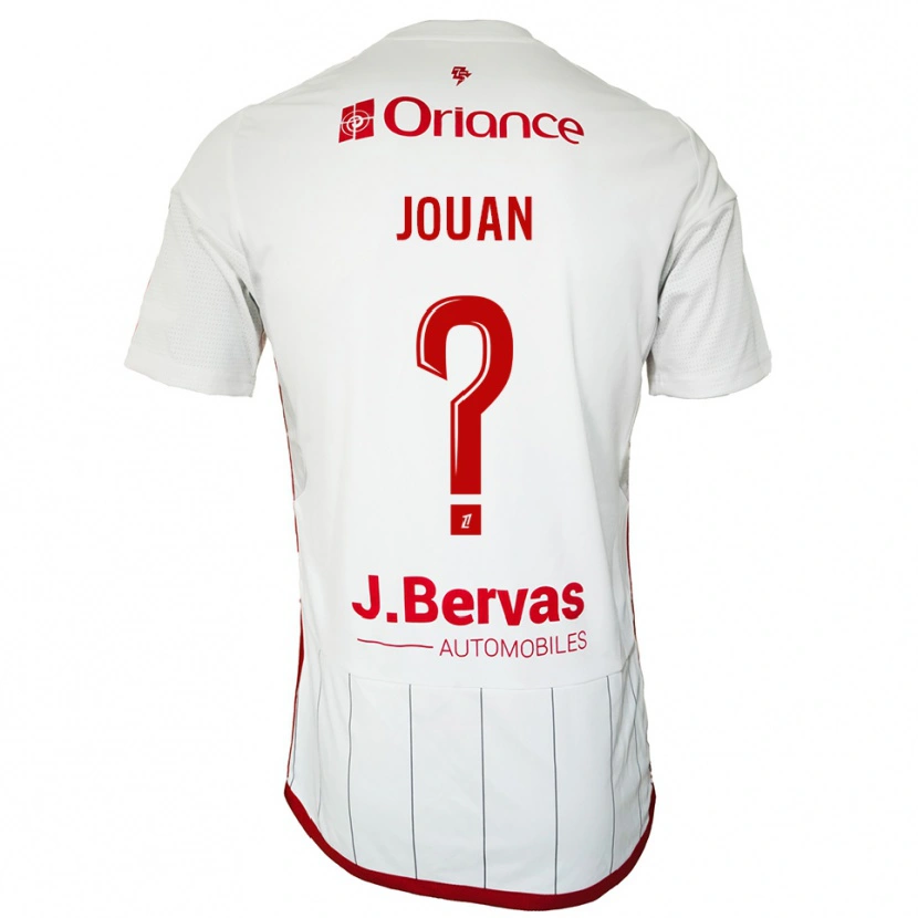 Danxen Kvinnor Léonie Jouan #0 Vit Röd Bortatröja Matchtröjor 2025/26 Tröjor T-Tröja