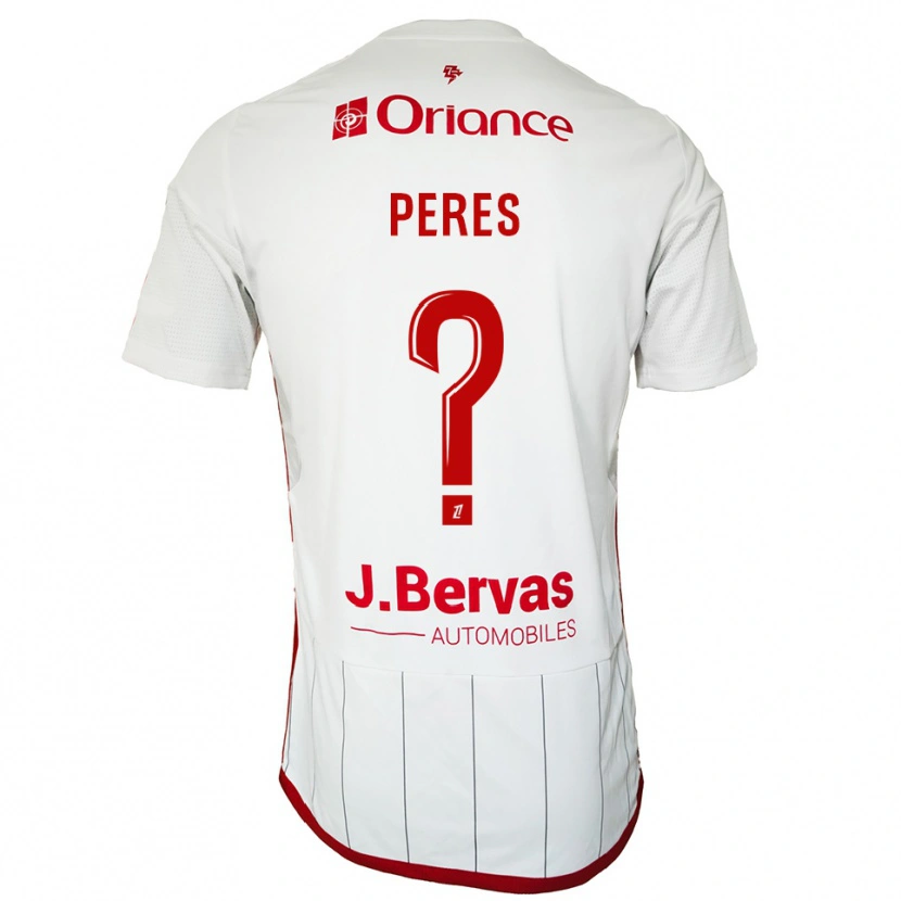 Danxen Kvinnor Lilou Peres #0 Vit Röd Bortatröja Matchtröjor 2025/26 Tröjor T-Tröja