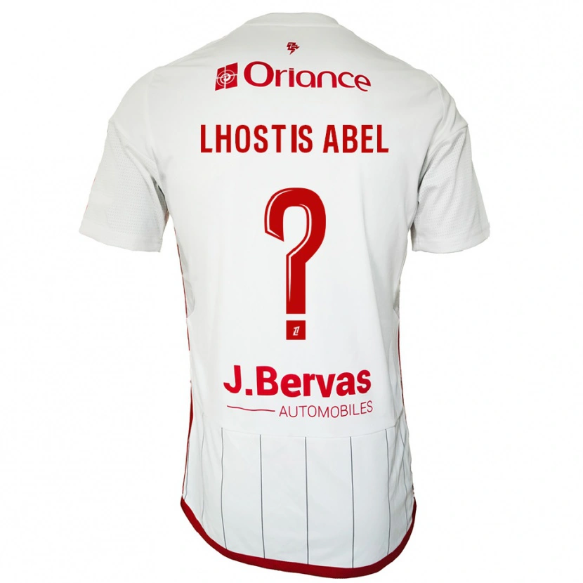 Danxen Kvinnor Melyne Lhostis Abel #0 Vit Röd Bortatröja Matchtröjor 2025/26 Tröjor T-Tröja
