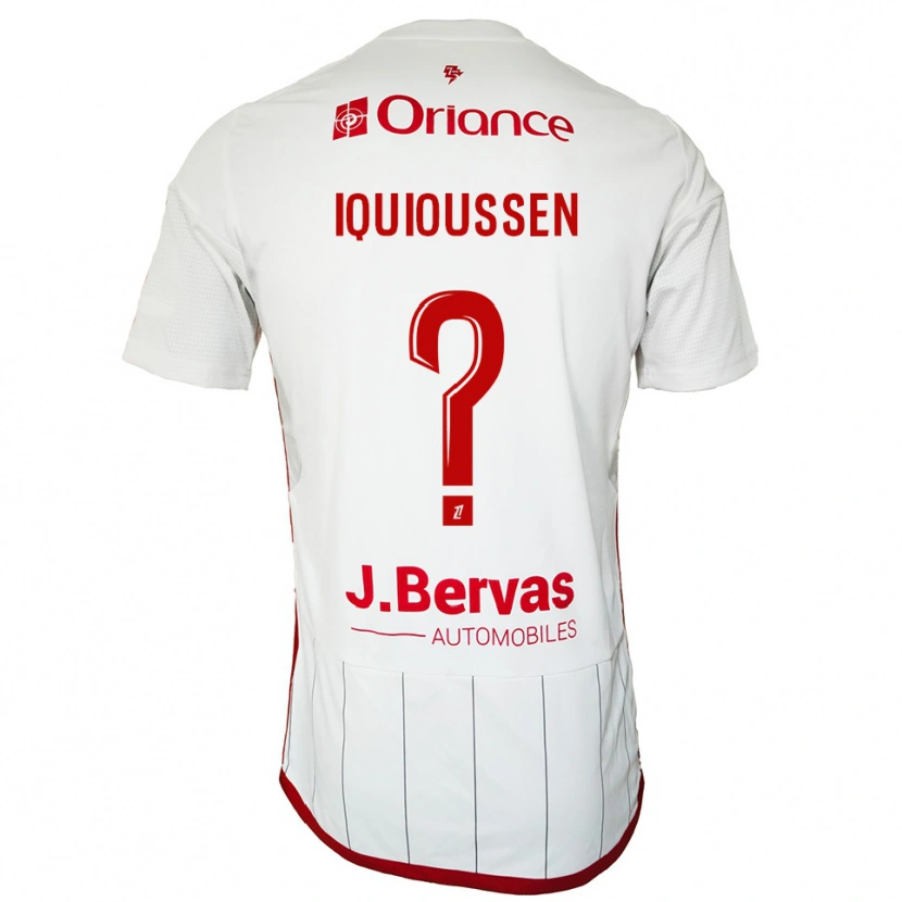 Danxen Kvinnor Adam Iquioussen #0 Vit Röd Bortatröja Matchtröjor 2025/26 Tröjor T-Tröja