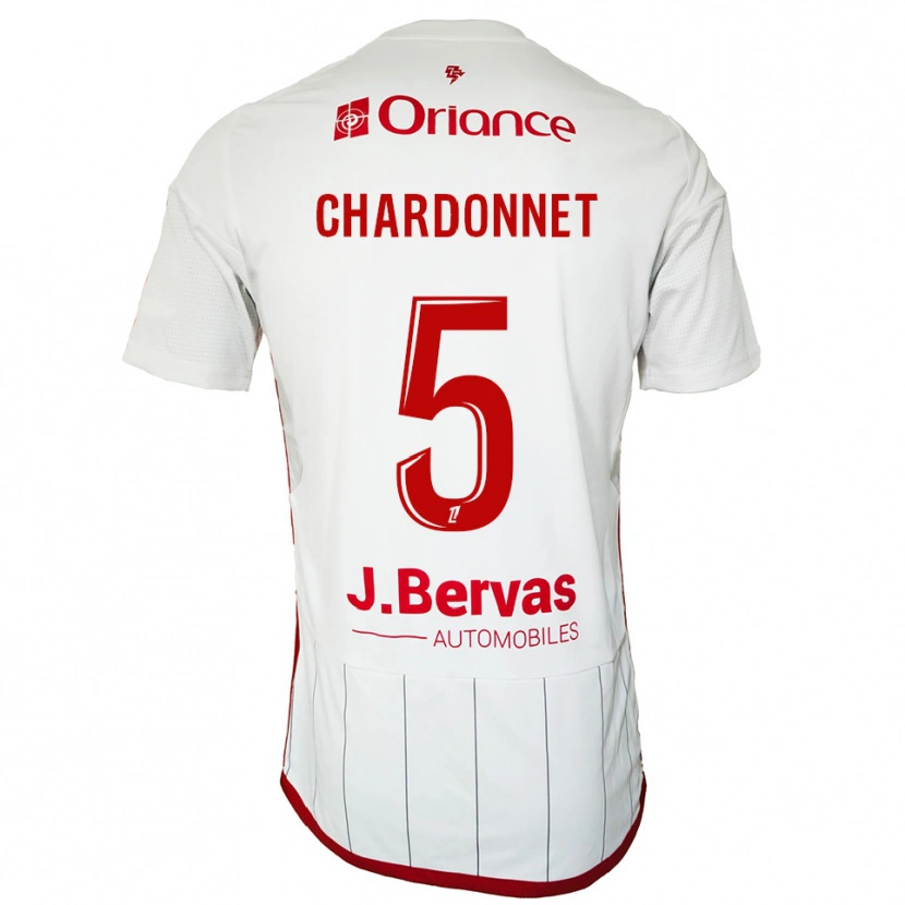 Danxen Kvinnor Brendan Chardonnet #5 Vit Röd Bortatröja Matchtröjor 2025/26 Tröjor T-Tröja