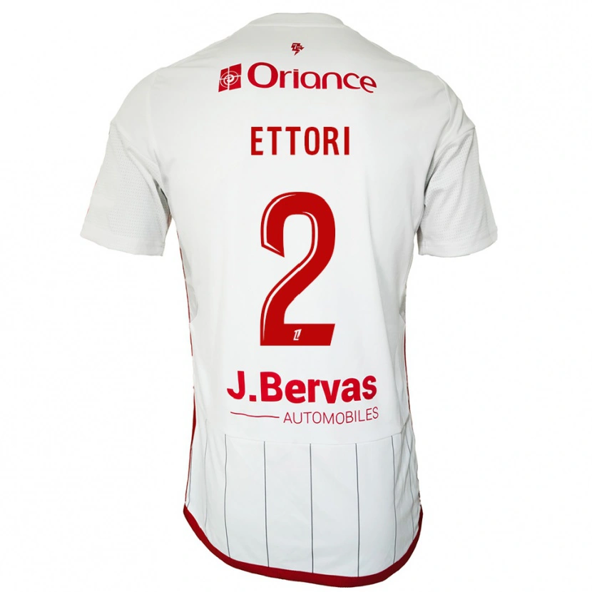 Danxen Kvinnor Ilan Ettori #2 Vit Röd Bortatröja Matchtröjor 2025/26 Tröjor T-Tröja