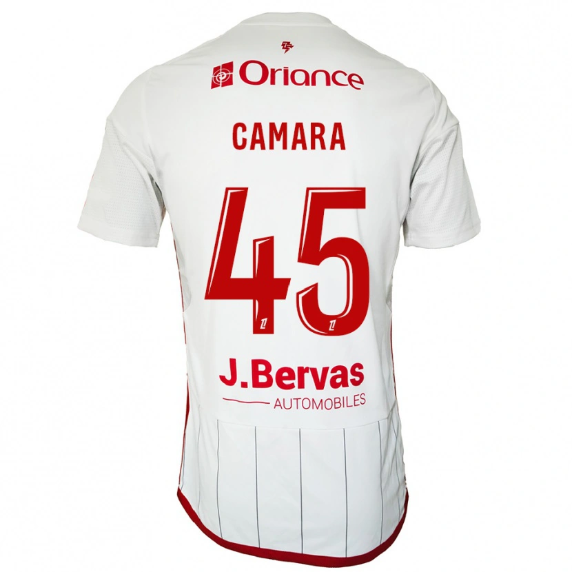Danxen Kvinnor Mahdi Camara #45 Vit Röd Bortatröja Matchtröjor 2025/26 Tröjor T-Tröja
