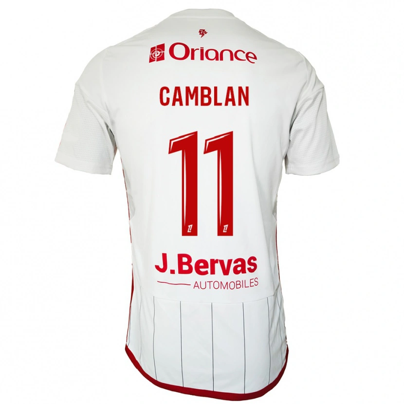 Danxen Kvinnor Axel Camblan #11 Vit Röd Bortatröja Matchtröjor 2025/26 Tröjor T-Tröja