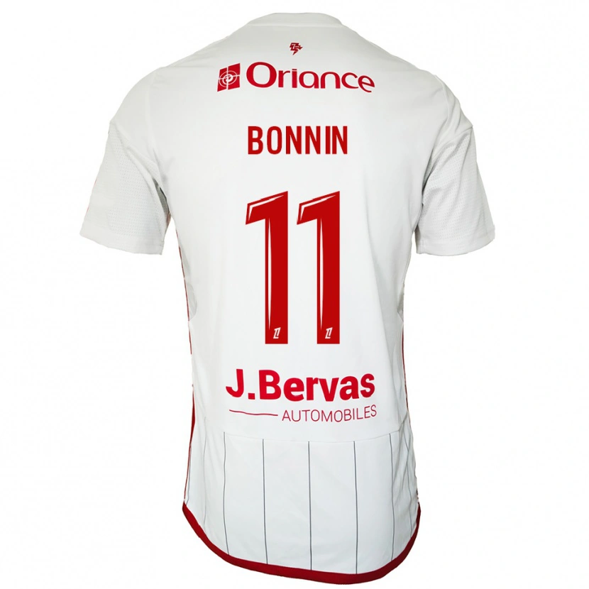Danxen Kvinnor Lilian Bonnin #11 Vit Röd Bortatröja Matchtröjor 2025/26 Tröjor T-Tröja