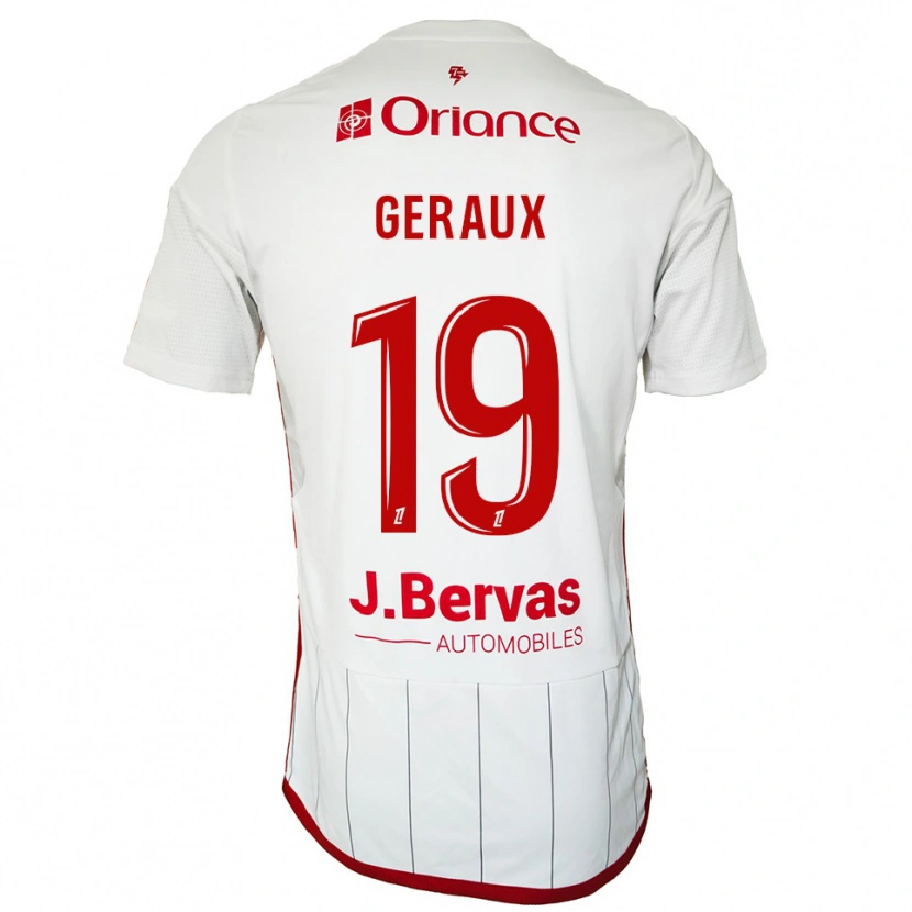 Danxen Kvinnor Noan Geraux #19 Vit Röd Bortatröja Matchtröjor 2025/26 Tröjor T-Tröja