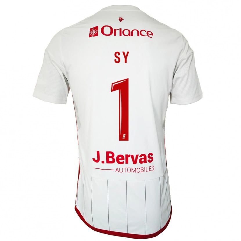 Danxen Kvinnor Seydou Sy #1 Vit Röd Bortatröja Matchtröjor 2025/26 Tröjor T-Tröja