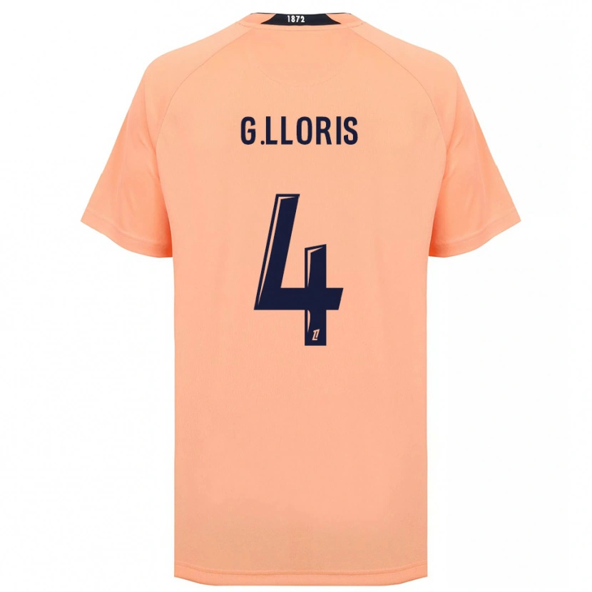 Danxen Kvinnor Gautier Lloris #4 Orange Marinblått Bortatröja Matchtröjor 2025/26 Tröjor T-Tröja