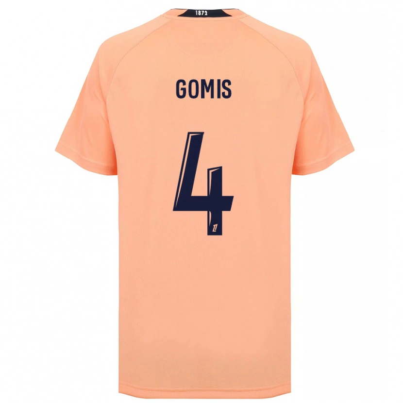 Danxen Kvinnor Georges Gomis #4 Orange Marinblått Bortatröja Matchtröjor 2025/26 Tröjor T-Tröja