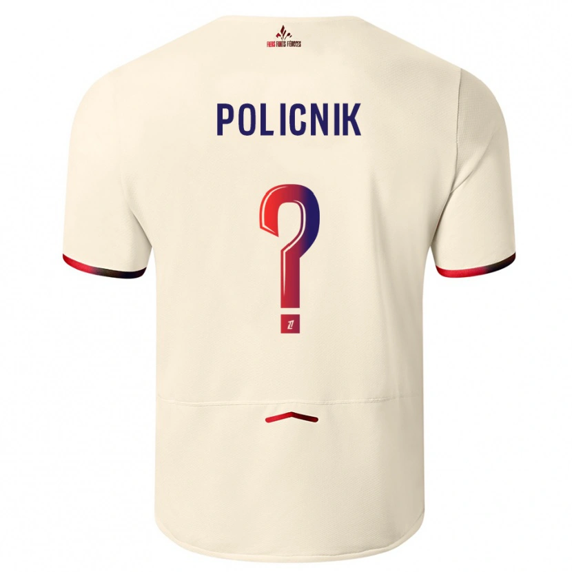 Danxen Kvinnor Valéryane Policnik #0 Off-White Röd Bortatröja Matchtröjor 2025/26 Tröjor T-Tröja