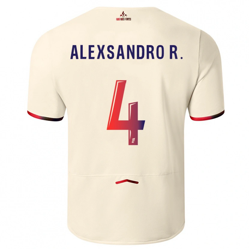 Danxen Kvinnor Alexsandro #4 Off-White Röd Bortatröja Matchtröjor 2025/26 Tröjor T-Tröja