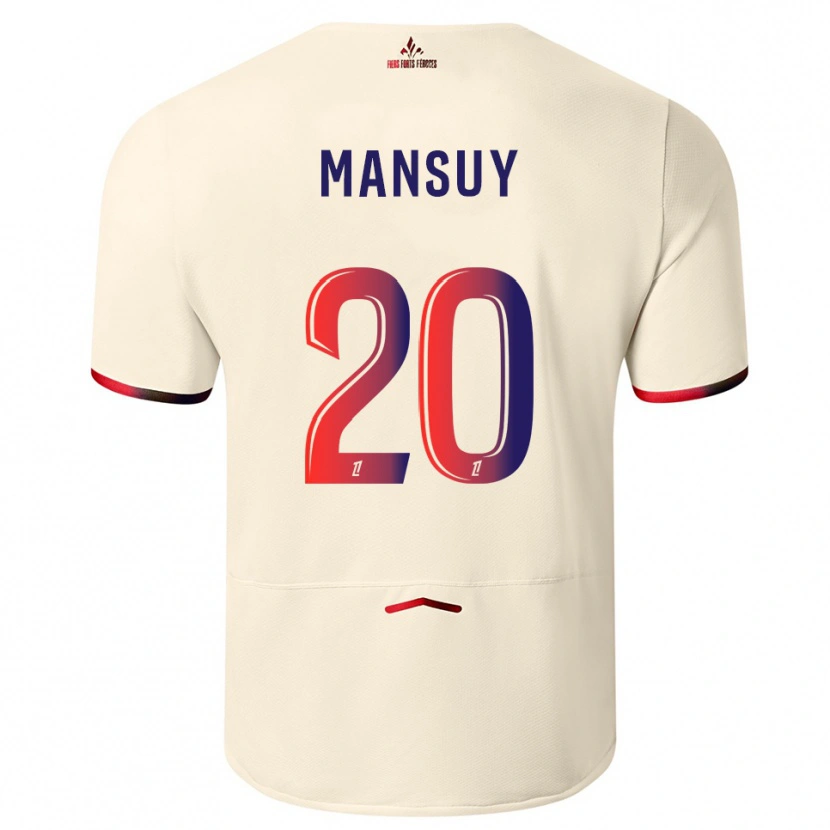 Danxen Kvinnor Heloise Mansuy #20 Off-White Röd Bortatröja Matchtröjor 2025/26 Tröjor T-Tröja