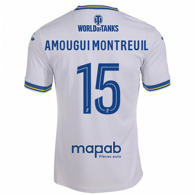 Danxen Kvinnor Maceo Amougui Montreuil #15 Vit Himmelsblå Bortatröja Matchtröjor 2025/26 Tröjor T-Tröja