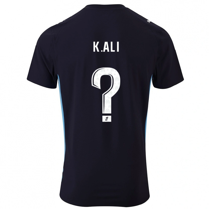 Danxen Kvinnor Kaïs Ali #0 Svart Himmelsblå Bortatröja Matchtröjor 2025/26 Tröjor T-Tröja