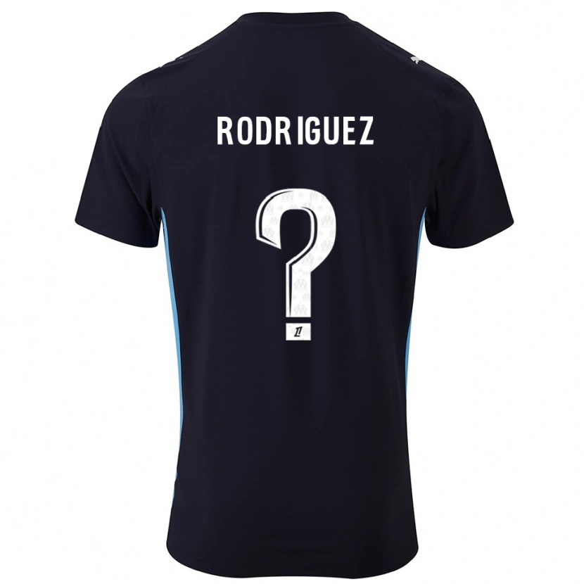 Danxen Kvinnor Ruben Rodriguez #0 Svart Himmelsblå Bortatröja Matchtröjor 2025/26 Tröjor T-Tröja