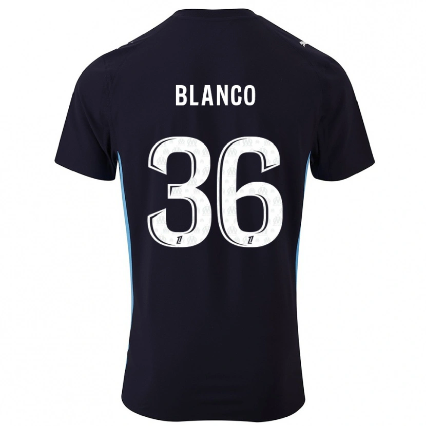 Danxen Kvinnor Rubén Blanco #36 Svart Himmelsblå Bortatröja Matchtröjor 2025/26 Tröjor T-Tröja