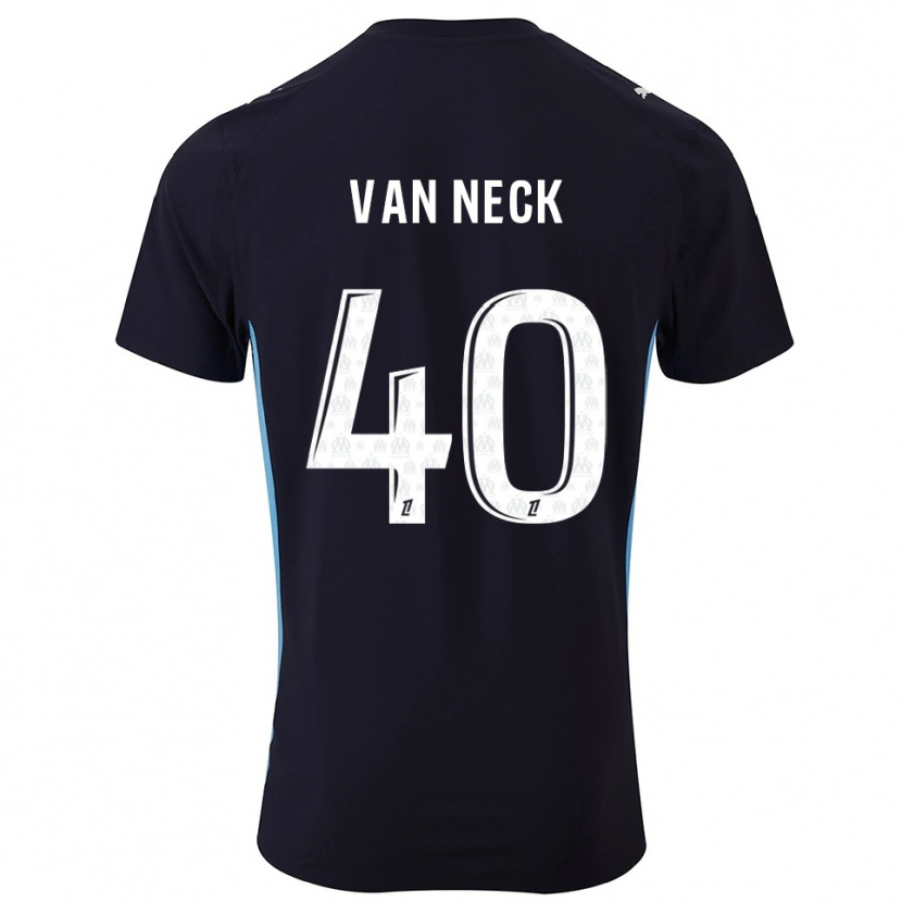 Danxen Kvinnor Jelle Van Neck #40 Svart Himmelsblå Bortatröja Matchtröjor 2025/26 Tröjor T-Tröja