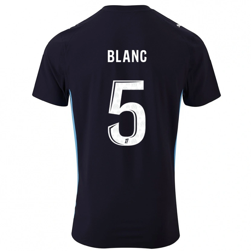Danxen Kvinnor Amandine Blanc #5 Svart Himmelsblå Bortatröja Matchtröjor 2025/26 Tröjor T-Tröja