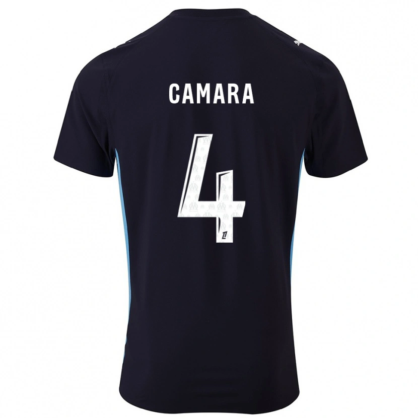 Danxen Kvinnor Fodé Camara #4 Svart Himmelsblå Bortatröja Matchtröjor 2025/26 Tröjor T-Tröja