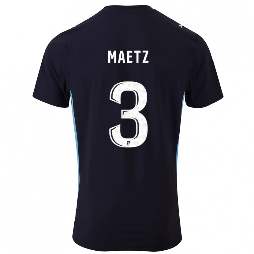 Danxen Kvinnor Agathe Maetz #3 Svart Himmelsblå Bortatröja Matchtröjor 2025/26 Tröjor T-Tröja