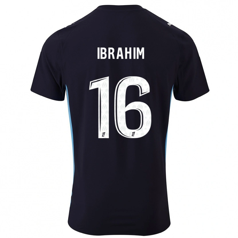 Danxen Kvinnor Ayman Ibrahim #16 Svart Himmelsblå Bortatröja Matchtröjor 2025/26 Tröjor T-Tröja