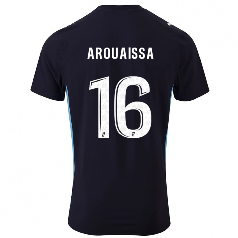 Danxen Kvinnor Ines Arouaissa #16 Svart Himmelsblå Bortatröja Matchtröjor 2025/26 Tröjor T-Tröja