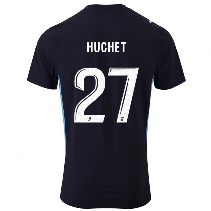 Danxen Kvinnor Sarah Huchet #27 Svart Himmelsblå Bortatröja Matchtröjor 2025/26 Tröjor T-Tröja