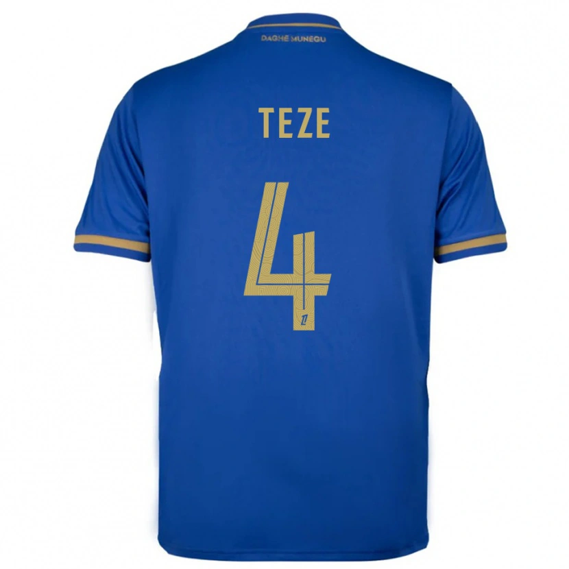 Danxen Kvinnor Jordan Teze #4 Blå Guld Bortatröja Matchtröjor 2025/26 Tröjor T-Tröja