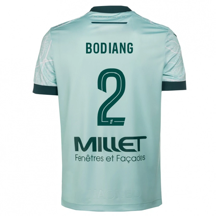 Danxen Kvinnor Moutanabi Bodiang #2 Grön Vit Bortatröja Matchtröjor 2025/26 Tröjor T-Tröja