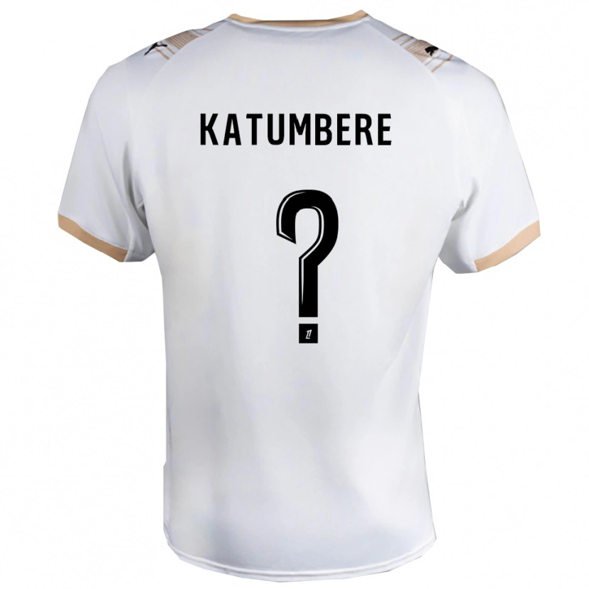Danxen Kvinnor Noah Katumbere #0 Vit Svart Bortatröja Matchtröjor 2025/26 Tröjor T-Tröja