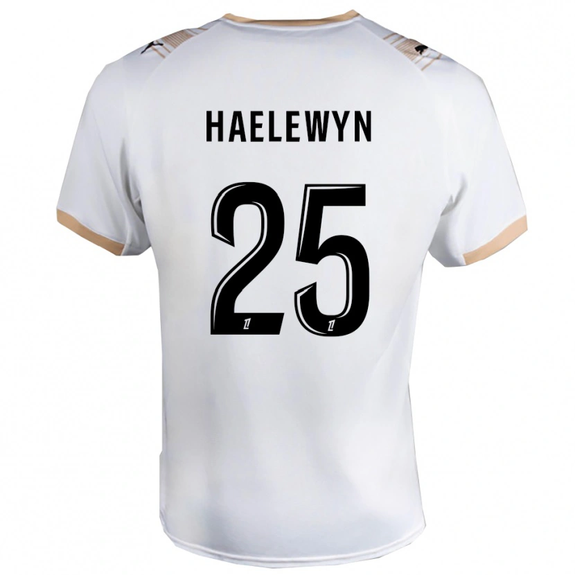 Danxen Kvinnor Marion Haelewyn #25 Vit Svart Bortatröja Matchtröjor 2025/26 Tröjor T-Tröja