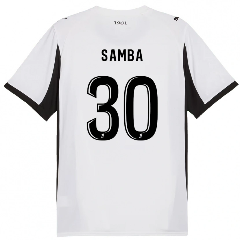 Danxen Kvinnor Brice Samba #30 Vit Svart Bortatröja Matchtröjor 2025/26 Tröjor T-Tröja