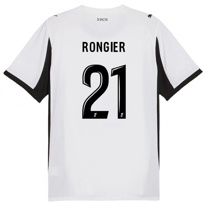 Danxen Kvinnor Valentin Rongier #21 Vit Svart Bortatröja Matchtröjor 2025/26 Tröjor T-Tröja