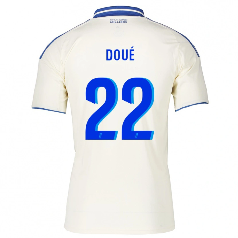 Danxen Kvinnor Guéla Doué #22 Champagne Blå Bortatröja Matchtröjor 2025/26 Tröjor T-Tröja
