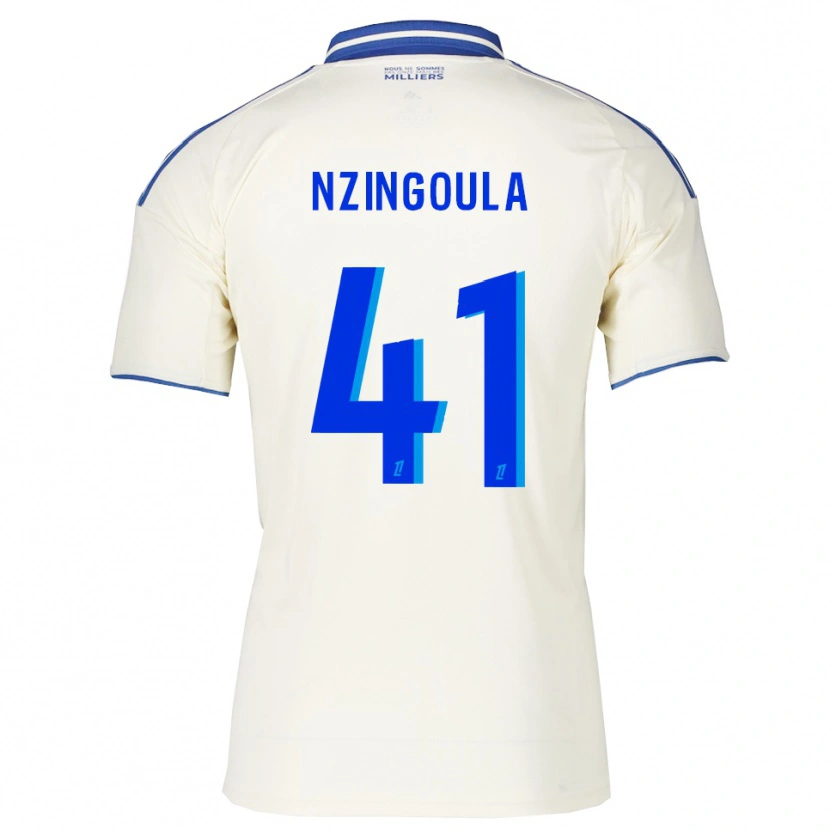 Danxen Kvinnor Rabby Nzingoula #41 Champagne Blå Bortatröja Matchtröjor 2025/26 Tröjor T-Tröja
