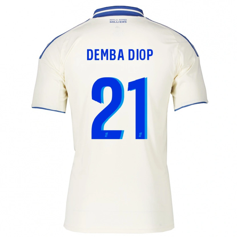 Danxen Kvinnor Pape Demba Diop #21 Champagne Blå Bortatröja Matchtröjor 2025/26 Tröjor T-Tröja
