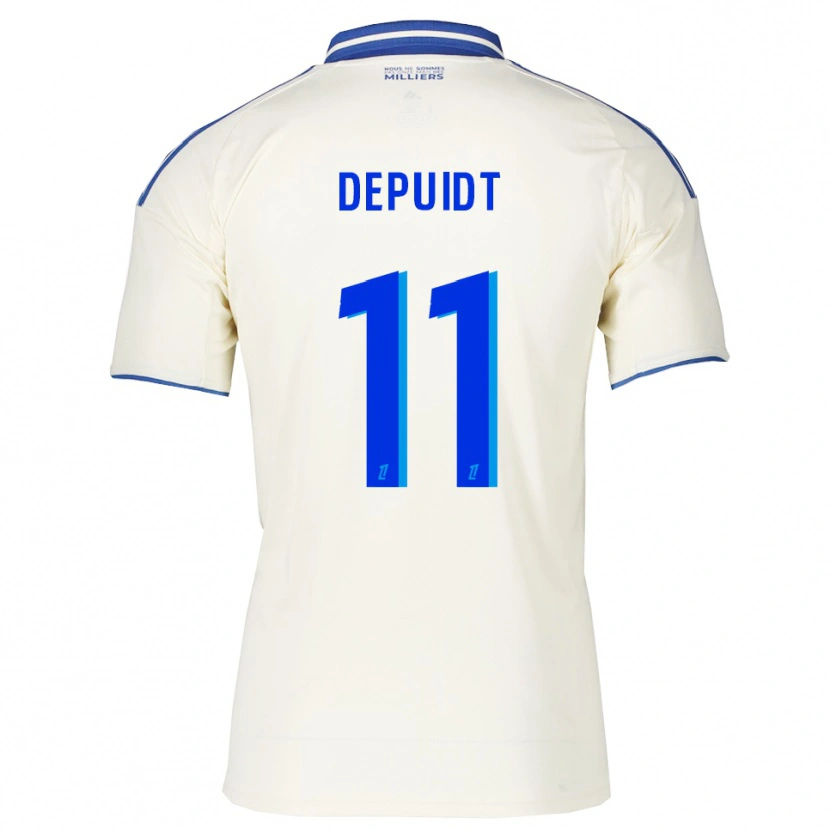 Danxen Kvinnor Lorenzo Depuidt #11 Champagne Blå Bortatröja Matchtröjor 2025/26 Tröjor T-Tröja