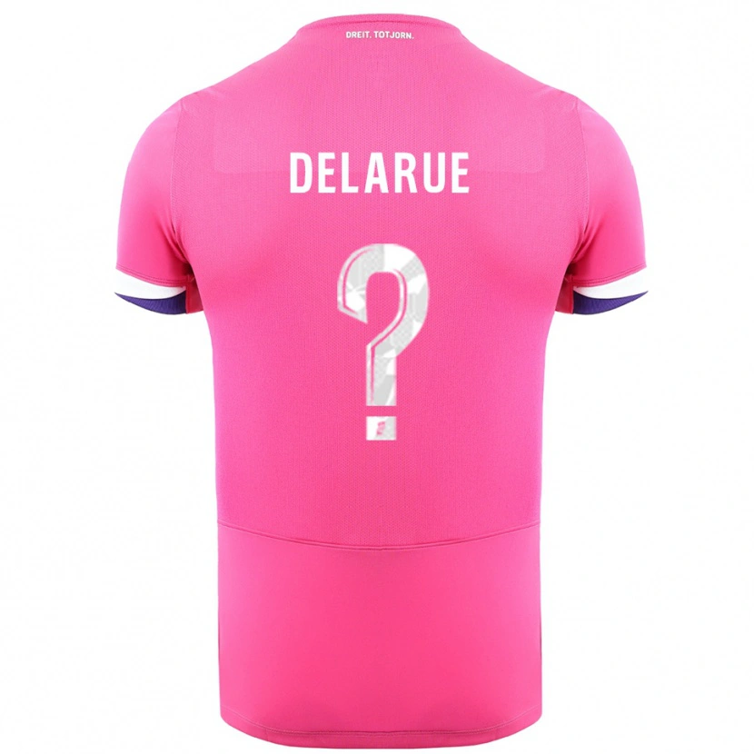 Danxen Kvinnor Steeve Delarue #0 Rosa Vit Bortatröja Matchtröjor 2025/26 Tröjor T-Tröja