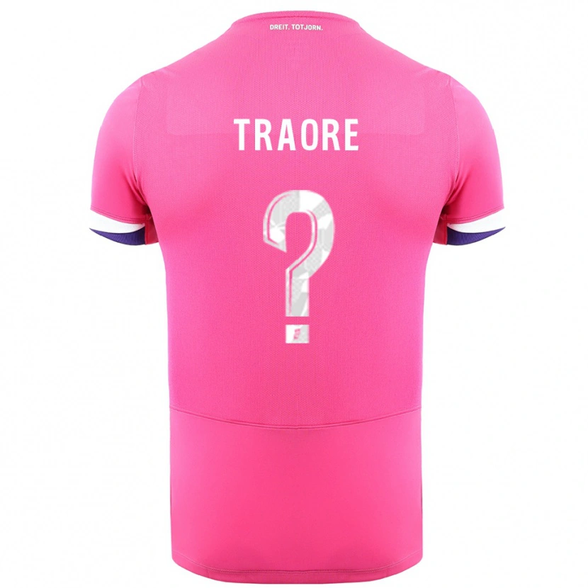 Danxen Kvinnor Bonota Traoré #0 Rosa Vit Bortatröja Matchtröjor 2025/26 Tröjor T-Tröja