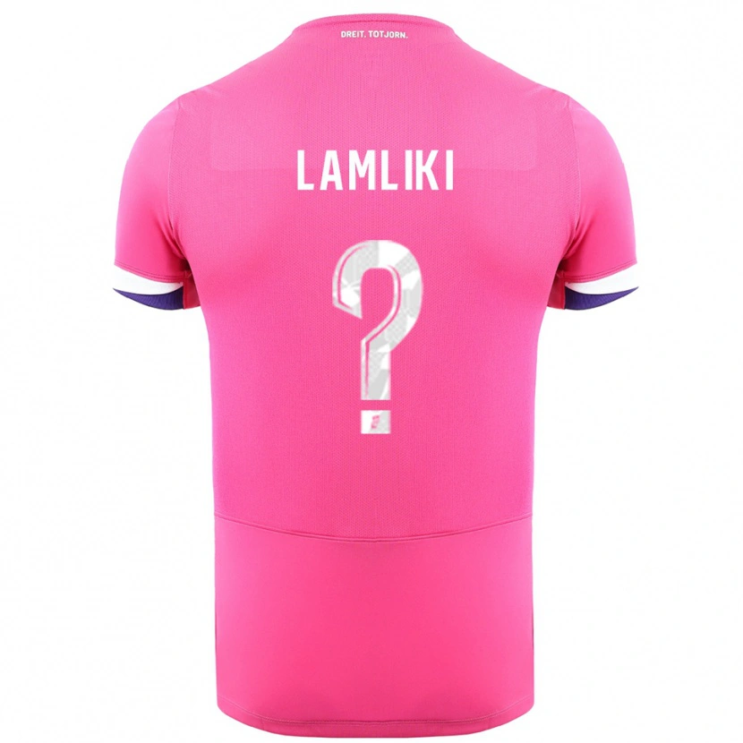 Danxen Kvinnor Nassim Lamliki #0 Rosa Vit Bortatröja Matchtröjor 2025/26 Tröjor T-Tröja