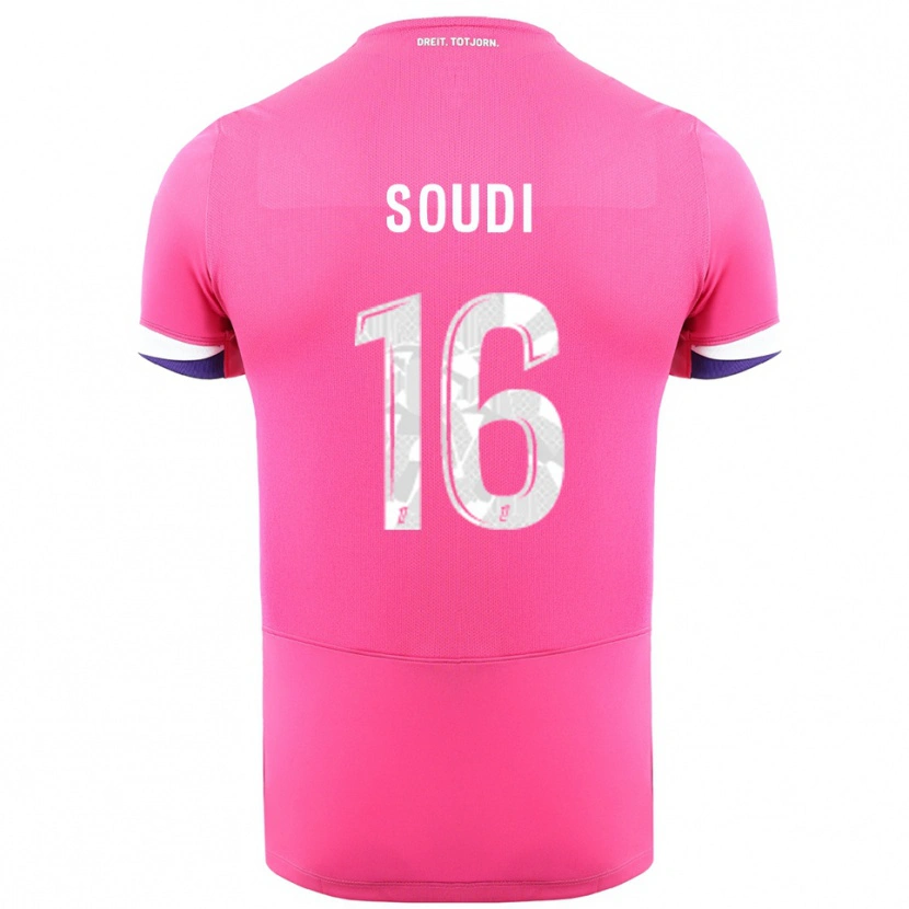 Danxen Kvinnor Adam Soudi #16 Rosa Vit Bortatröja Matchtröjor 2025/26 Tröjor T-Tröja