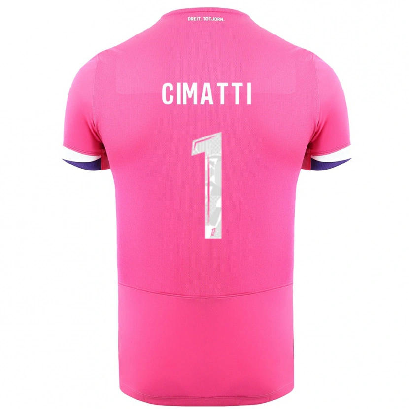 Danxen Kvinnor Marie Cimatti #1 Rosa Vit Bortatröja Matchtröjor 2025/26 Tröjor T-Tröja