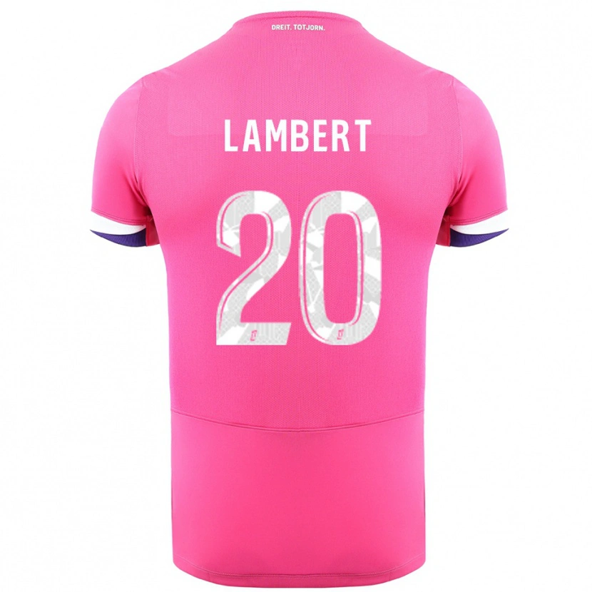 Danxen Kvinnor Sarah Lambert #20 Rosa Vit Bortatröja Matchtröjor 2025/26 Tröjor T-Tröja