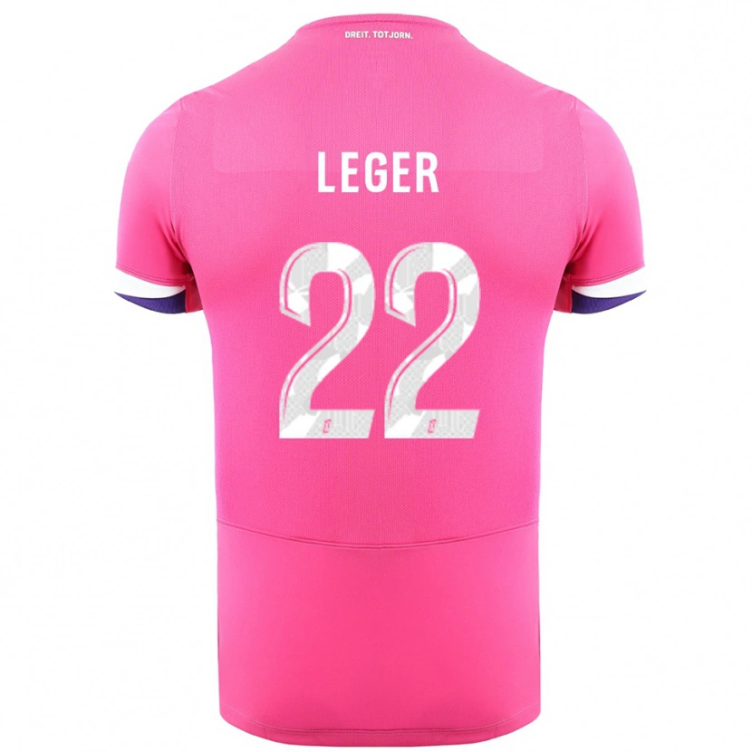Danxen Kvinnor Christelle Léger #22 Rosa Vit Bortatröja Matchtröjor 2025/26 Tröjor T-Tröja