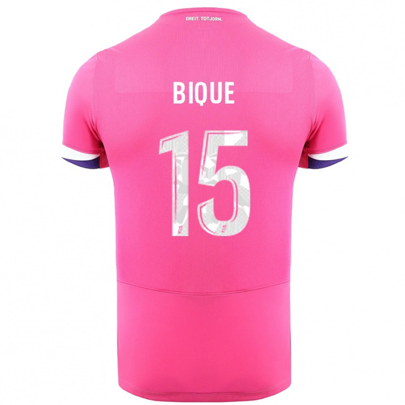 Danxen Kvinnor Darren Bique #15 Rosa Vit Bortatröja Matchtröjor 2025/26 Tröjor T-Tröja